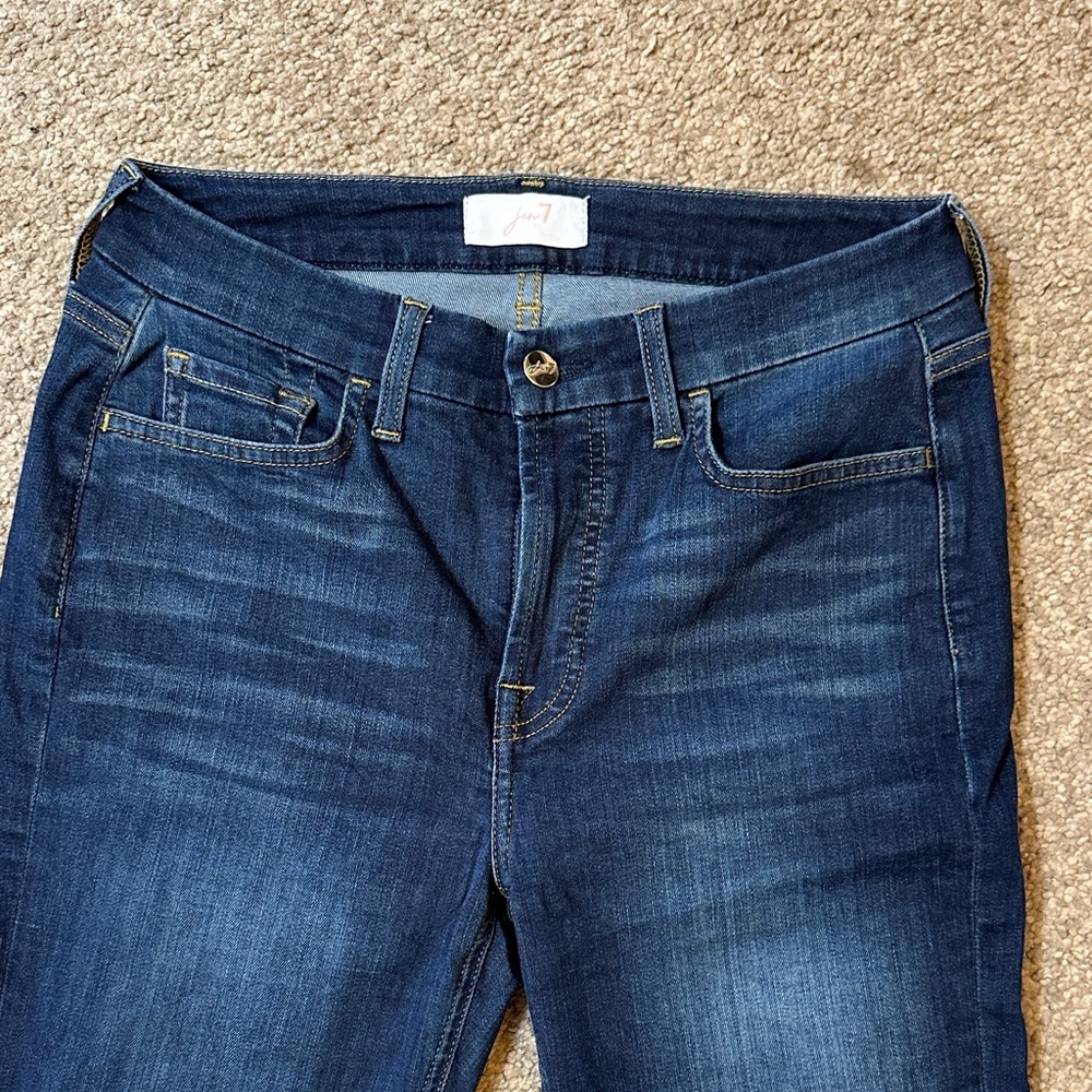 7 For All Mankind Dark Blue Straight Leg Jeans Jen 7 size 8